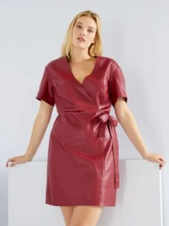 Vestido Entallado De Material Sintético - Rojo Burdeos 9 Vestido Entallado De Material Sintético - Rojo Burdeos -TrendyModa Ventas vestido entallado de material sintetico rojo burdeos zj686 2 frb3