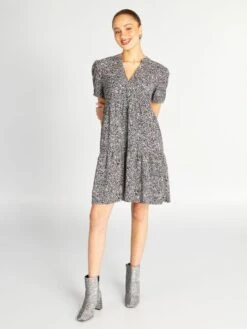 Vestido Estampado - AZUL