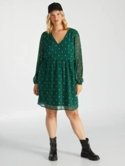 Vestido Evasé Con Estampado - GREENDOTB8 6 Vestido Evasé Con Estampado - GREENDOTB8 -TrendyModa Ventas vestido evase con estampado greendotb8 ajj02 2 frb2