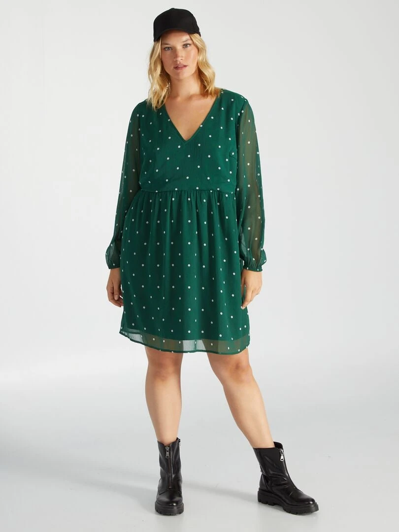 Vestido Evasé Con Estampado - GREENDOTB8 4 Vestido Evasé Con Estampado - GREENDOTB8 - Imagen 2