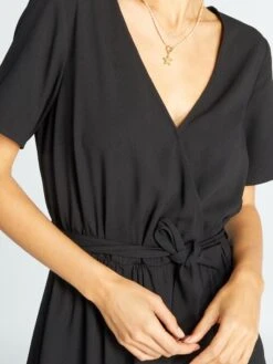 Vestido Largo Con Abertura Cruzada - Negro 12 Vestido Largo Con Abertura Cruzada - Negro -TrendyModa Ventas vestido largo con abertura cruzada negro zg177 1 frb5