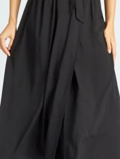 Vestido Largo Con Abertura Cruzada - Negro 13 Vestido Largo Con Abertura Cruzada - Negro -TrendyModa Ventas vestido largo con abertura cruzada negro zg177 1 frb6