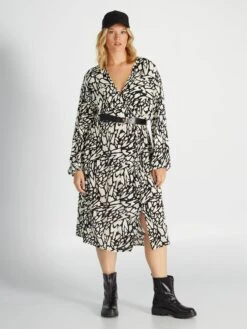 Vestido Largo Con Estampado - TAQUIMIL