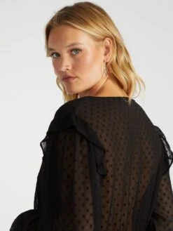 Vestido Largo De Plumeti - Negro -TrendyModa Ventas vestido largo de plumeti negro aph79 1 frb5