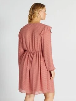 Vestido Largo De Plumeti - ROSA BLANCA -TrendyModa Ventas vestido largo de plumeti rosa blanca aph79 2 frb3