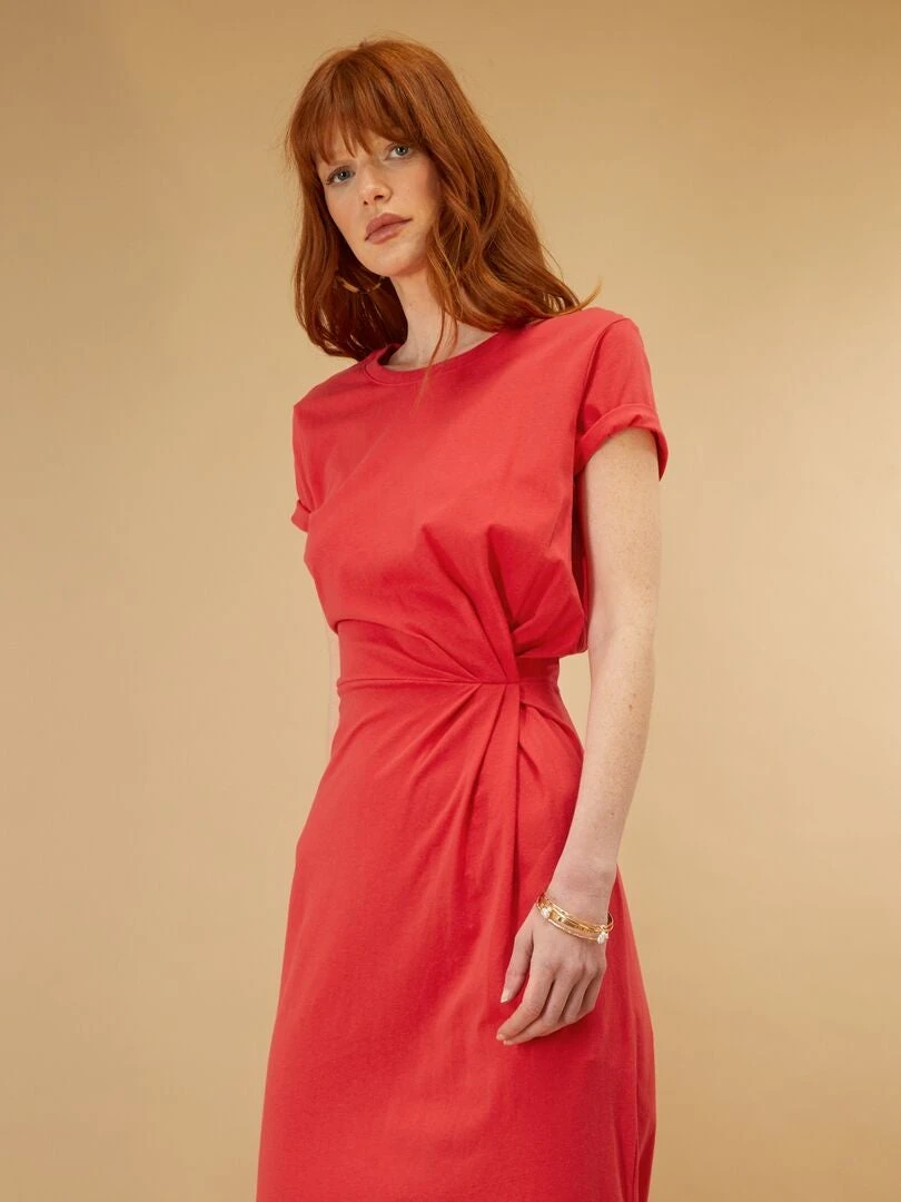 Vestido Largo De Punto - Rojo 4 Vestido Largo De Punto - Rojo - Imagen 2