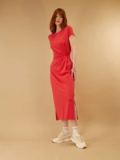 Vestido Largo De Punto - Rojo 9 Vestido Largo De Punto - Rojo -TrendyModa Ventas vestido largo de punto rojo acj38 2 frb4