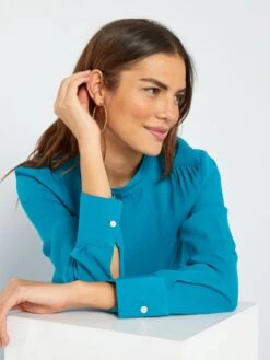 Vestido Largo Liso - AZUL -TrendyModa Ventas vestido largo liso azul ajo62 2 frb3