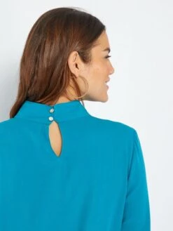 Vestido Largo Liso - AZUL -TrendyModa Ventas vestido largo liso azul ajo62 2 frb4