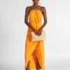 Vestido Largo - Naranja -TrendyModa Ventas vestido largo naranja ams67 1 frb1