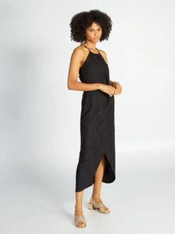 Vestido Largo - Negro -TrendyModa Ventas vestido largo negro ams67 2 frb3