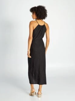 Vestido Largo - Negro -TrendyModa Ventas vestido largo negro ams67 2 frb4