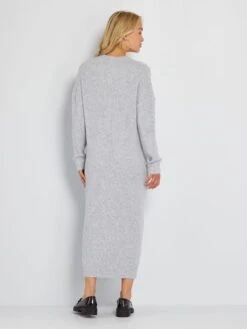 Vestido Largo Oversize De Canalé - GRIS -TrendyModa Ventas vestido largo oversize de canale gris aea15 2 frb2