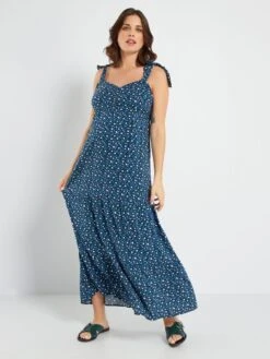 Vestido Largo Premamá - AZUL