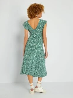 Vestido Largo Premamá Cuello Cruzado - VERDE 7 Vestido Largo Premamá Cuello Cruzado - VERDE -TrendyModa Ventas vestido largo premama cuello cruzado verde zn923 1 frb3