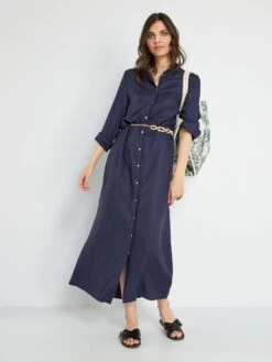 Vestido Largo Vaporoso - AZUL