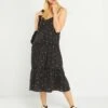 Vestido Midi De Gasa De Algodón 'JDY' - Negro Estampado 1 Vestido Midi De Gasa De Algodón 'JDY' - Negro Estampado -TrendyModa Ventas vestido midi de gasa de algodon jdy negro estampado ail65 4 frb1