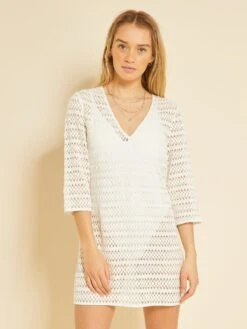 Vestido Midi De Playa De Ganchillo - Blanco 10 Vestido Midi De Playa De Ganchillo - Blanco -TrendyModa Ventas vestido midi de playa de ganchillo blanco zs107 1 frb3