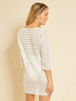 Vestido Midi De Playa De Ganchillo - Blanco 11 Vestido Midi De Playa De Ganchillo - Blanco -TrendyModa Ventas vestido midi de playa de ganchillo blanco zs107 1 frb4