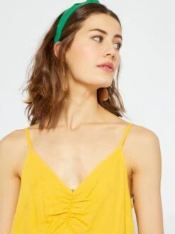 Vestido Midi De Tirantes Finos - AMARILLO -TrendyModa Ventas vestido midi de tirantes finos amarillo zk459 2 frb2