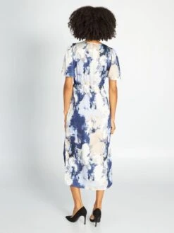 Vestido Midi Tie-dye - AZUL -TrendyModa Ventas vestido midi tie dye azul azz52 1 frb3