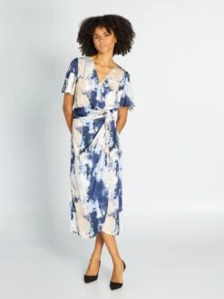 Vestido Midi Tie-dye - AZUL -TrendyModa Ventas vestido midi tie dye azul azz52 1 frb4