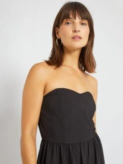 Vestido Palabra De Honor - Negro -TrendyModa Ventas vestido palabra de honor negro zg172 1 frb4