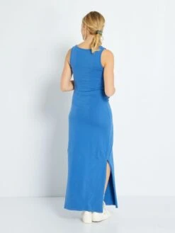 Vestido Premamá Largo - AZUL -TrendyModa Ventas vestido premama largo azul zr548 6 frb3