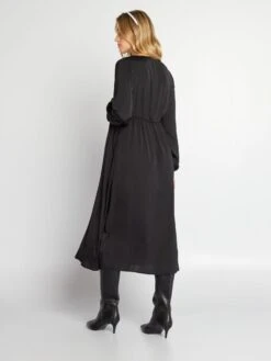 Vestido Premamá Largo Y Satinado - Negro 8 Vestido Premamá Largo Y Satinado - Negro -TrendyModa Ventas vestido premama largo y satinado negro ajt62 2 frb3