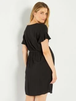 Vestido Premamá Recto Liso - Negro -TrendyModa Ventas vestido premama recto liso negro aej52 3 frb3