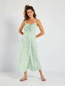 Vestido Satinado Con Tirantes Finos 'JDY' - VERDE