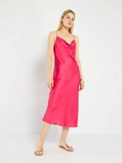 Vestido Satinado - Rosa -TrendyModa Ventas vestido satinado rosa aup18 3 frb4