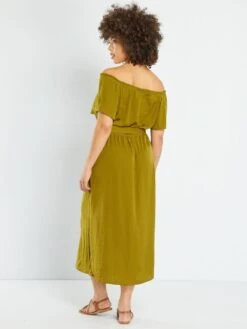 Vestido Satinado - VERDE -TrendyModa Ventas vestido satinado verde aed89 2 frb3