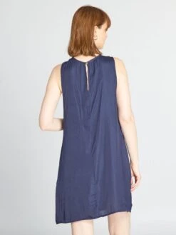 Vestido Sin Mangas - AZUL -TrendyModa Ventas vestido sin mangas azul atn99 1 frb3