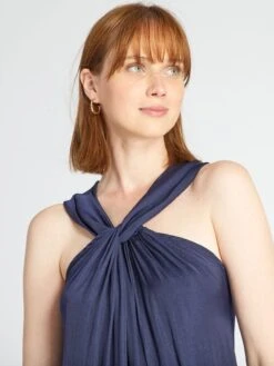 Vestido Sin Mangas - AZUL -TrendyModa Ventas vestido sin mangas azul atn99 1 frb4