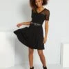 Vestido Skater - Negro -TrendyModa Ventas vestido skater negro yb590 1 frb1