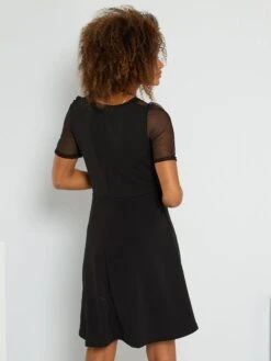 Vestido Skater - Negro -TrendyModa Ventas vestido skater negro yb590 1 frb3