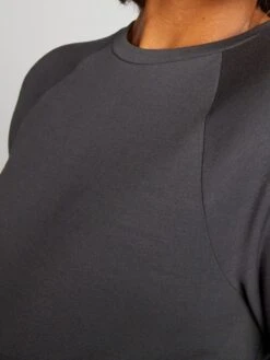 Vestido Tipo Camiseta De Tejido Suave - Gris Oscuro -TrendyModa Ventas vestido tipo camiseta de tejido suave gris oscuro aju16 2 frb5