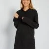Vestido Tipo Jersey De Canalé Con Capucha - NEGRO -TrendyModa Ventas vestido tipo jersey de canale con capucha negro aeq69 1 frb1