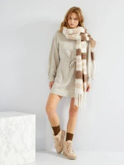 Vestido Tipo Jersey Entallado 'JDY' - Gris Chiné