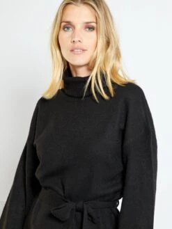 Vestido Tipo Jersey Entallado 'JDY' - Negro -TrendyModa Ventas vestido tipo jersey entallado jdy negro zq721 1 frb4