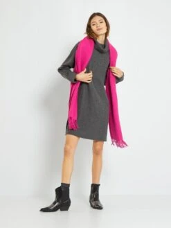 Vestido Tipo Jersey - Gris