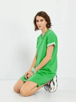 Vestido Tipo Sudadera De Punto 'JDY' - VERDE