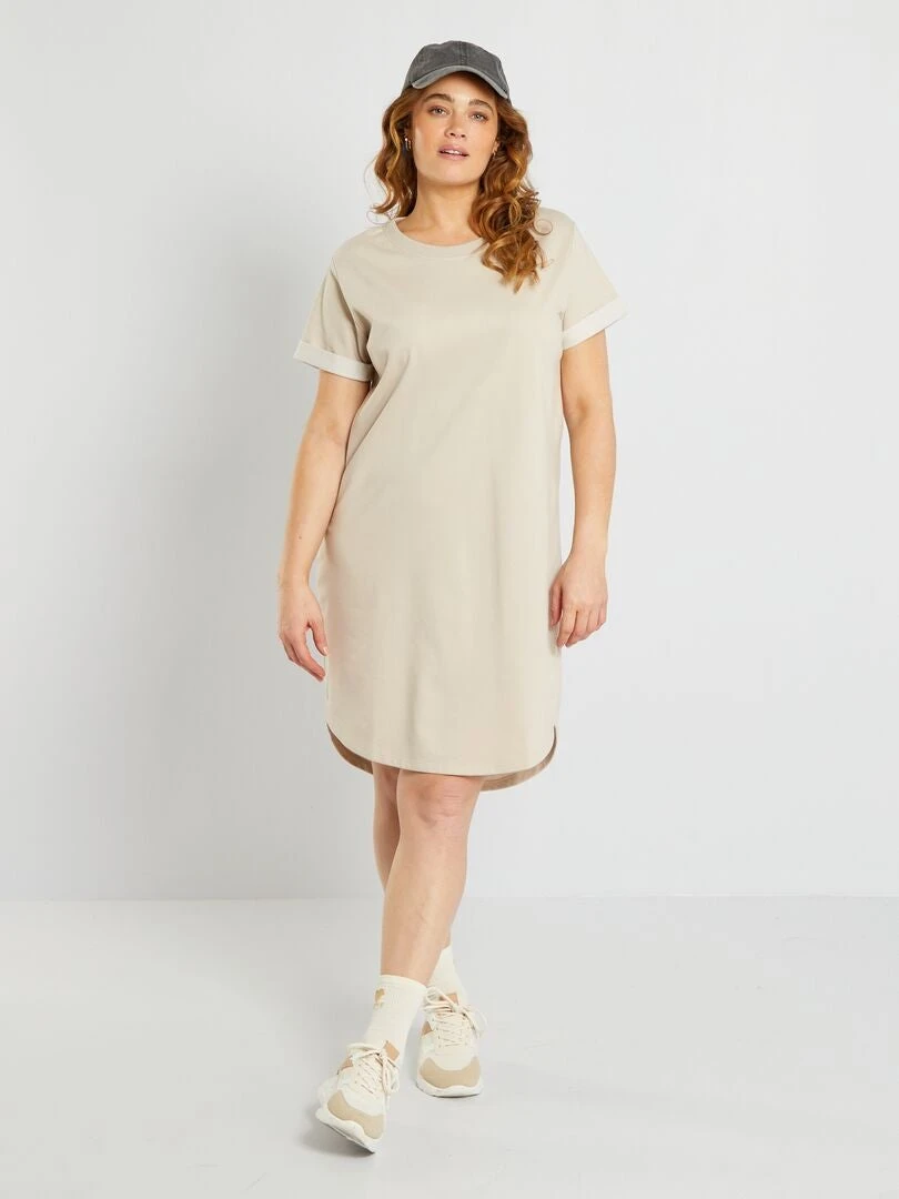 Vestido Tipo Sudadera 'JDY' - BEIGE 3 Vestido Tipo Sudadera 'JDY' - BEIGE