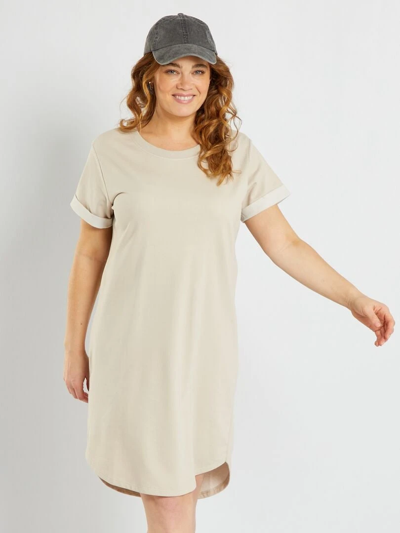 Vestido Tipo Sudadera 'JDY' - BEIGE 4 Vestido Tipo Sudadera 'JDY' - BEIGE - Imagen 2