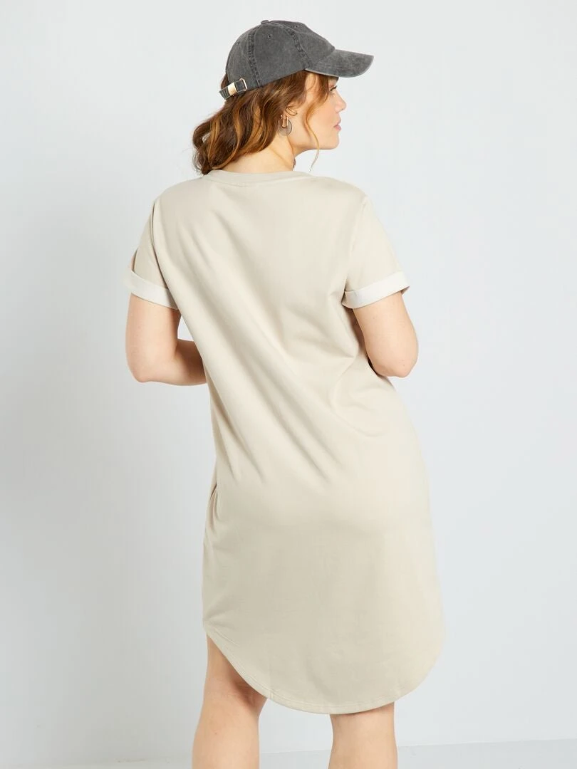 Vestido Tipo Sudadera 'JDY' - BEIGE 5 Vestido Tipo Sudadera 'JDY' - BEIGE - Imagen 3