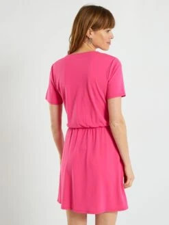 Vestido Vaporoso De Manga Corta - Rosa Indio 9 Vestido Vaporoso De Manga Corta - Rosa Indio -TrendyModa Ventas vestido vaporoso de manga corta rosa indio zo678 2 frb4