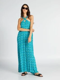 Vestido Vaporoso De Tejido De Crepé - HO_BLUIKAT