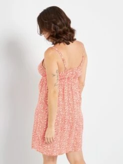 Vestido Vaporoso - NARANJA -TrendyModa Ventas vestido vaporoso naranja zr551 2 frb3