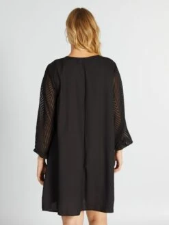 Vestido Vaporoso 'Only Carmakoma' - NEGRO 1 -TrendyModa Ventas vestido vaporoso only carmakoma negro 1 aud32 1 frb4